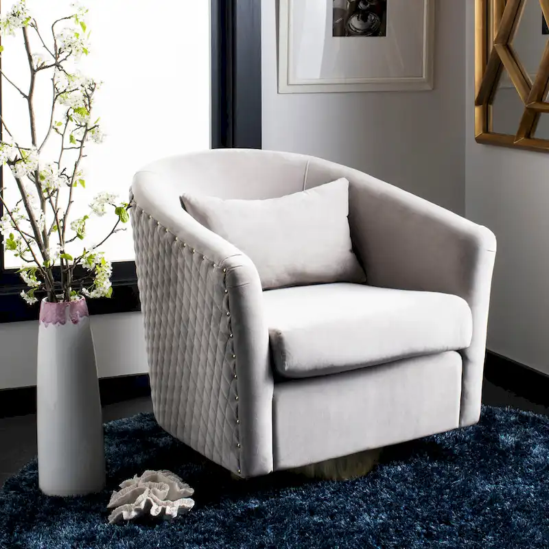 Quilted Swivel Tub Chair - 30Wx32Dx30H