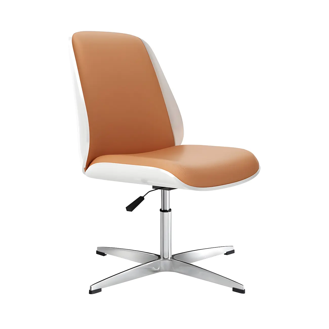 Modern Leather Upholstered Swivel Office Chair