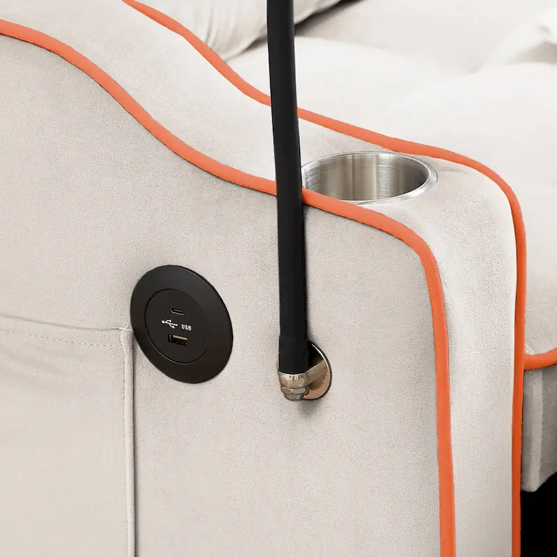 Modern sofa sofa sofa velvet pull-out bed