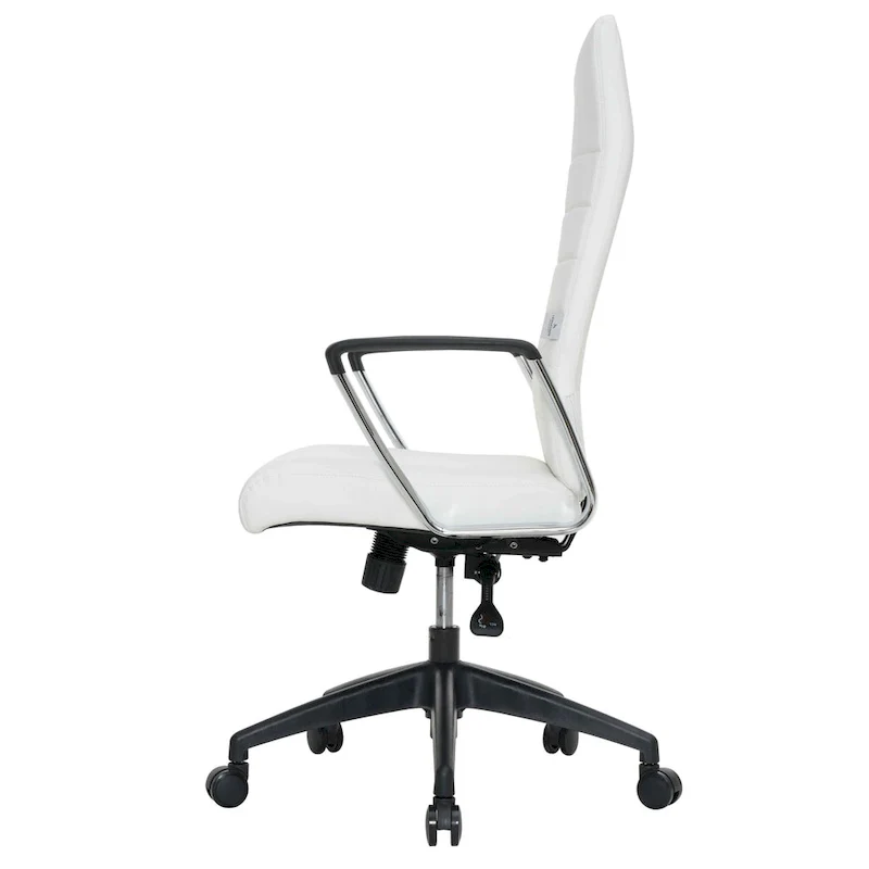 LeisureMod Hilton Modern High Back Leather Conference Office Chair