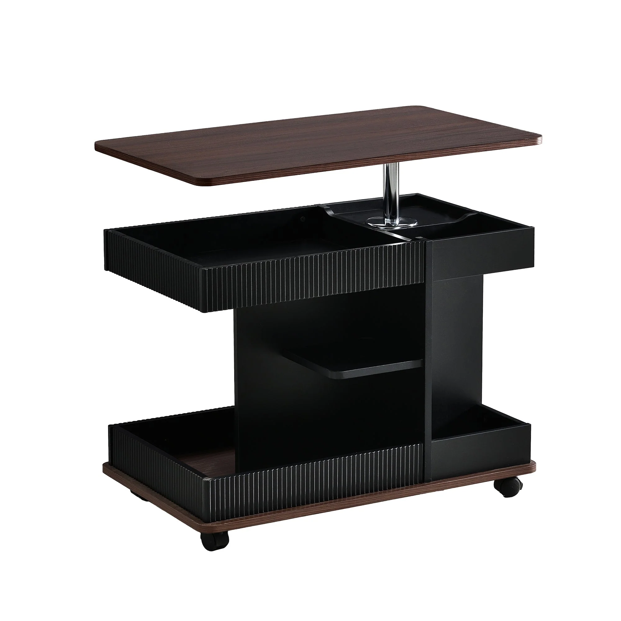 Walker Edison | Modern Multifunctional Adjustable Side Table with Lift-Top