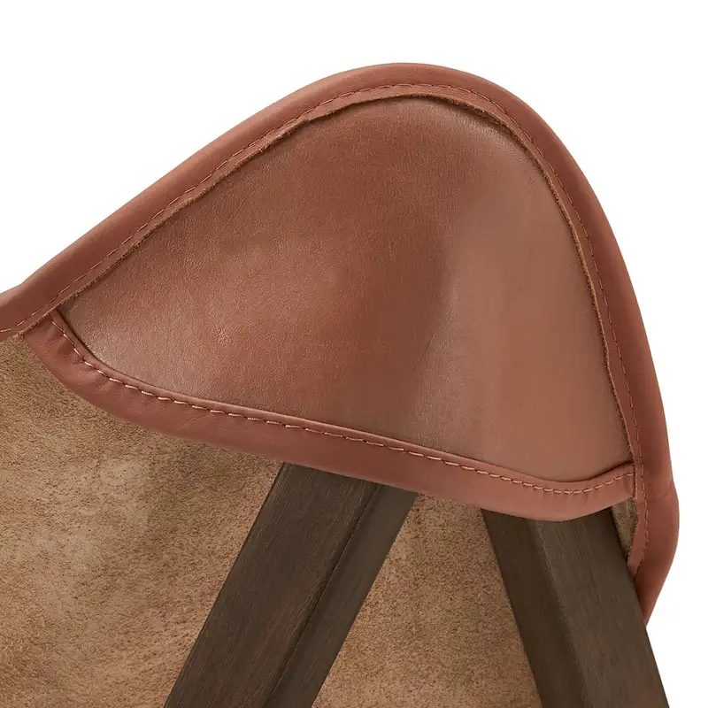 Cantu Genuine Top Grain Leather Tripolina Sling Chair by iNSPIRE Q Modern