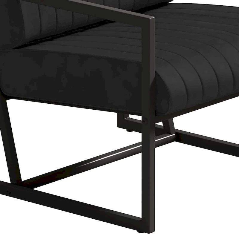 PU Leather Feature Armchair with Thick Padded Backrest