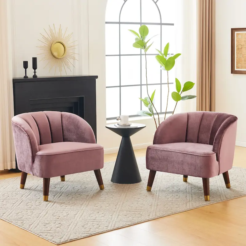 Mokena Modern Upholstered Club Chair (Set of 2) by Christopher Knight Home