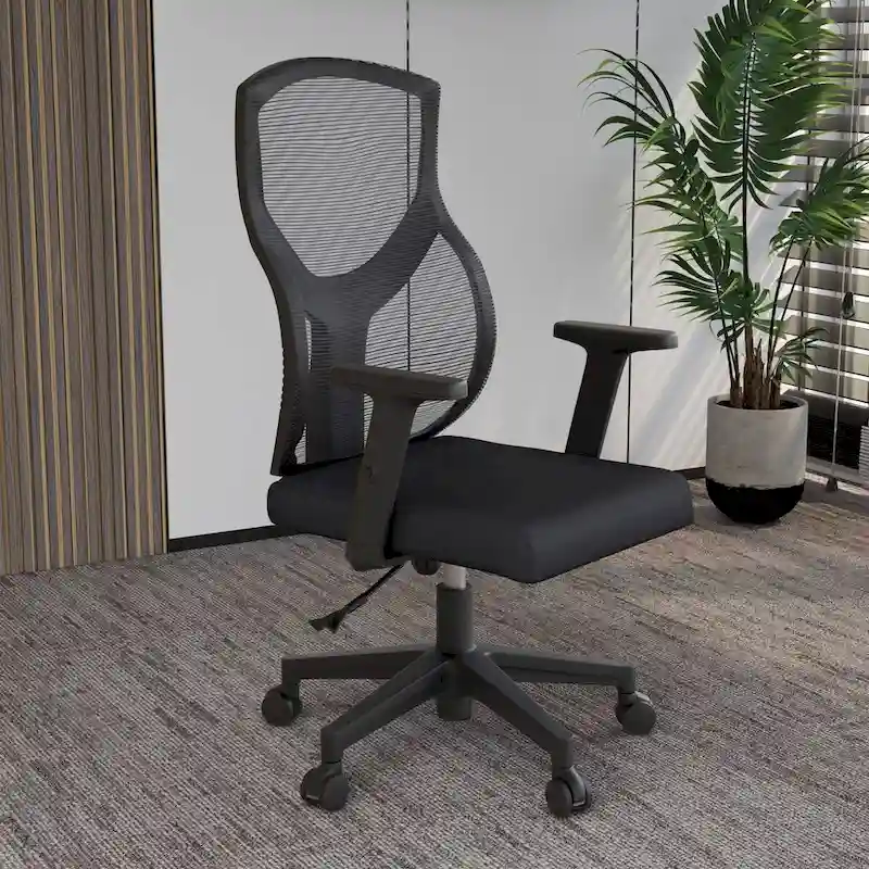 Glen Mid-Back Office Chair with Adjustable Height, Swivel and Tilt by LeisureMod