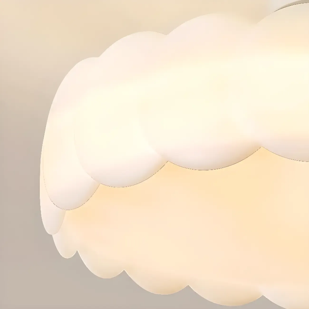 8 Elegant LED Semi Flush Ceiling Light in Natural Finish