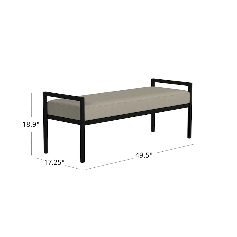 HomePop Modern Metal Bench