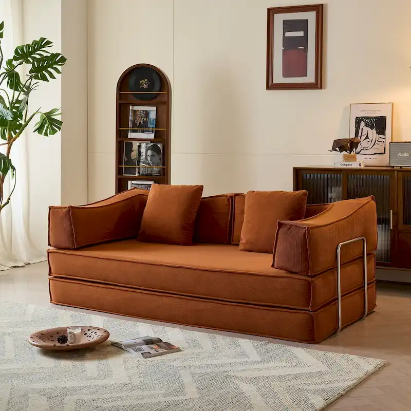 Corduroy Convertible Sleeper Sofa Bed