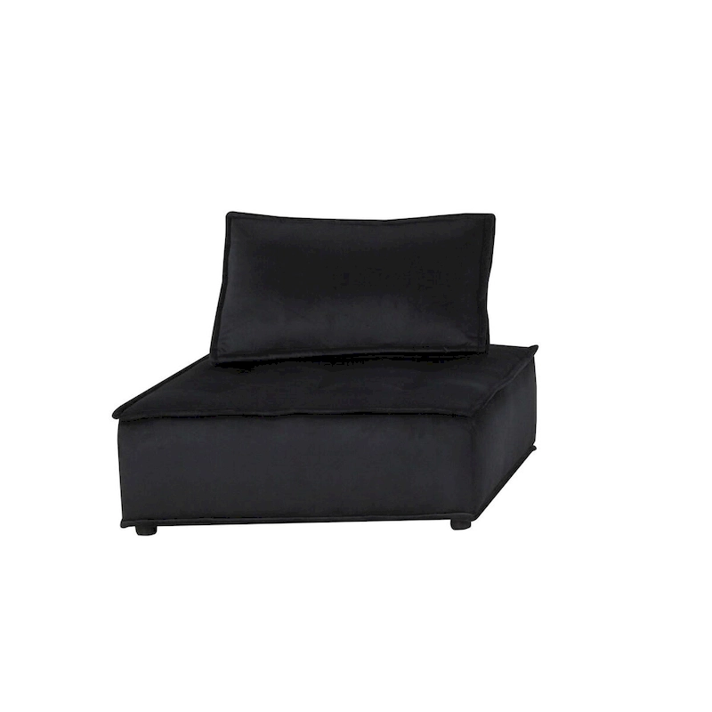 Velvet 5-Person Combination Sofa with Ottoman