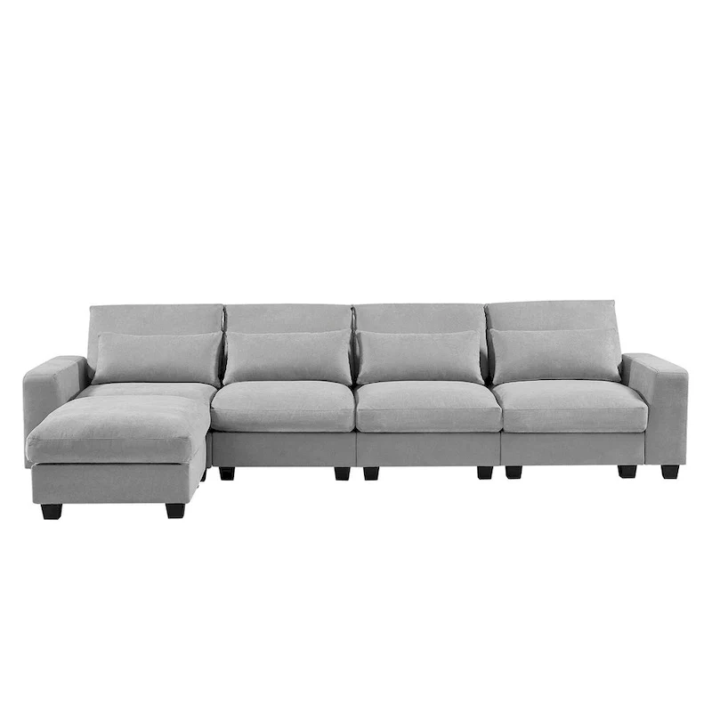 Merax Convertible Sofa Couch with Reversible Chaise