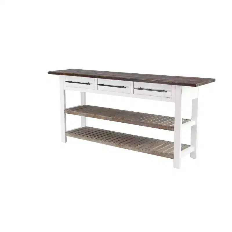 Farmhouse Wood Rectangle Console Table White - Olivia & May