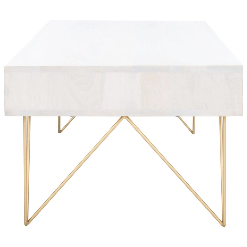 SAFAVIEH Nilgun 1-Drawer 1-Shelf Living Room Coffee Table - 43 W x 21.6 L x 16 H - 43Wx22Dx16H