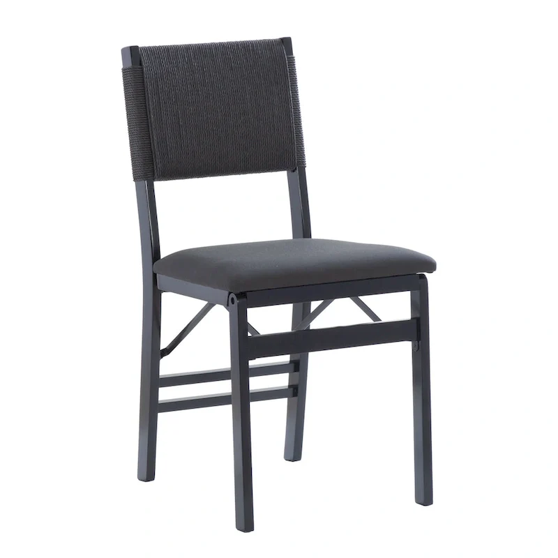 Wood Rope Folding Dining Chair (Set of 2)