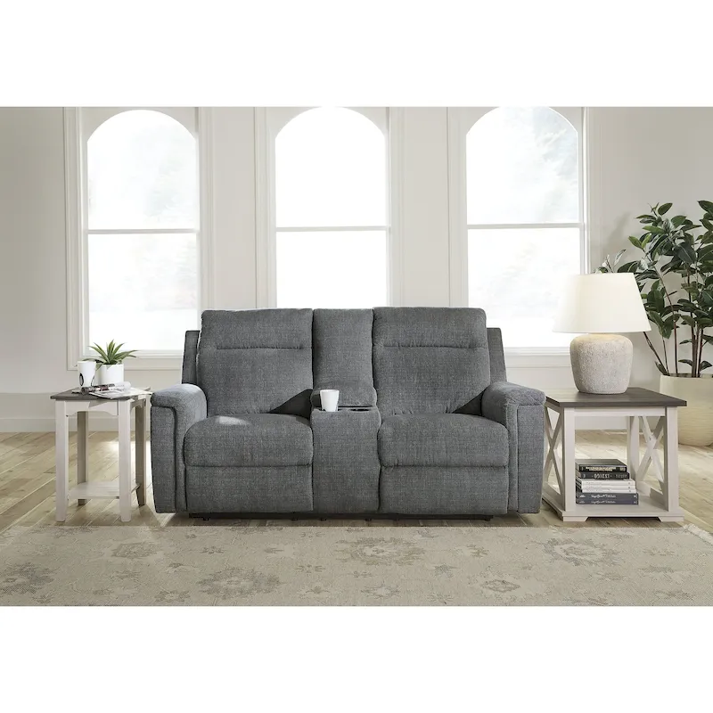 Signature Design by Ashley Barnsana Power Reclining Loveseat with Console