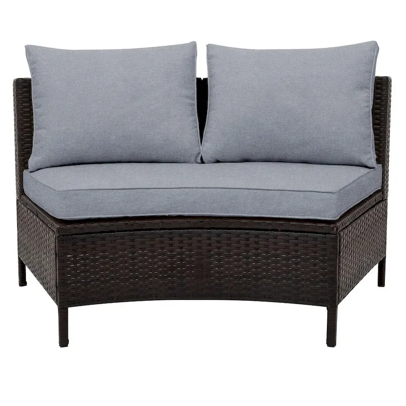 Patio Sofa Set 8 - Person Seating Group with Cushions