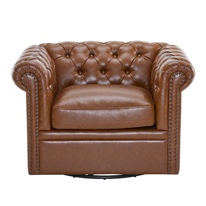 Wiers Chesterfield Swivel Tufted Club Chair by Christopher Knight Home