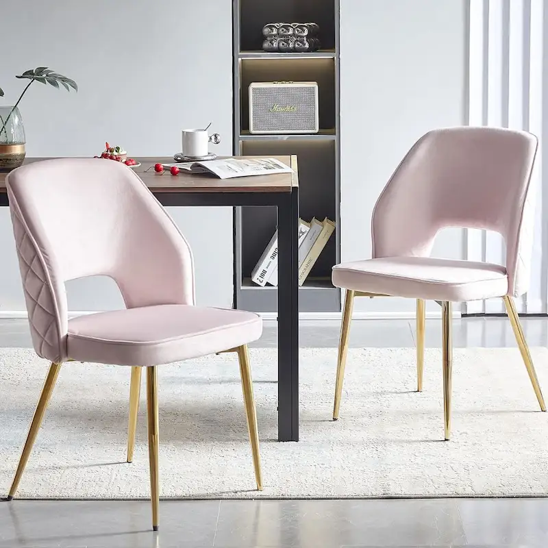 Howtai Upholstered Home Chair Hollow-Back Set of 4