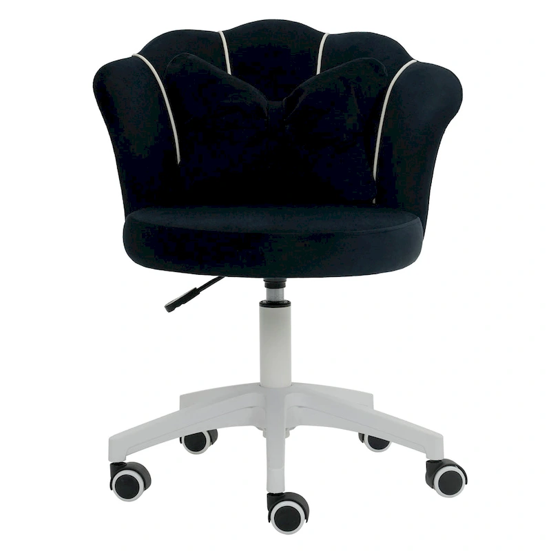 XINMICS Modern Velvet Task Chair 360 Swivel Adjustable Height Office Chair