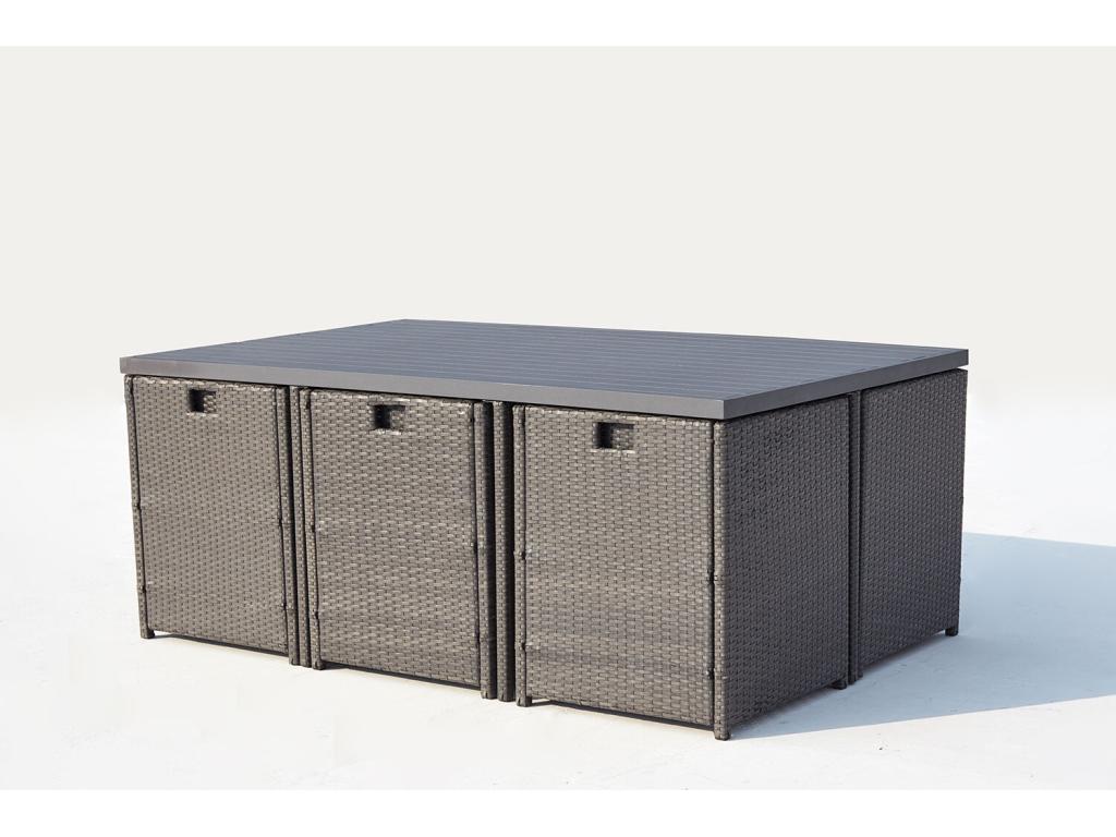 Salon Jardin Encastrable - Gris