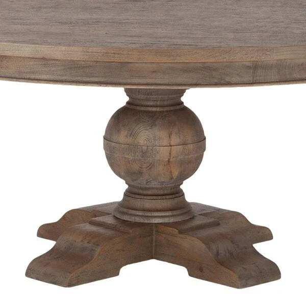 Asperg Grey Weathered Teak 54-inch Round Dining Table