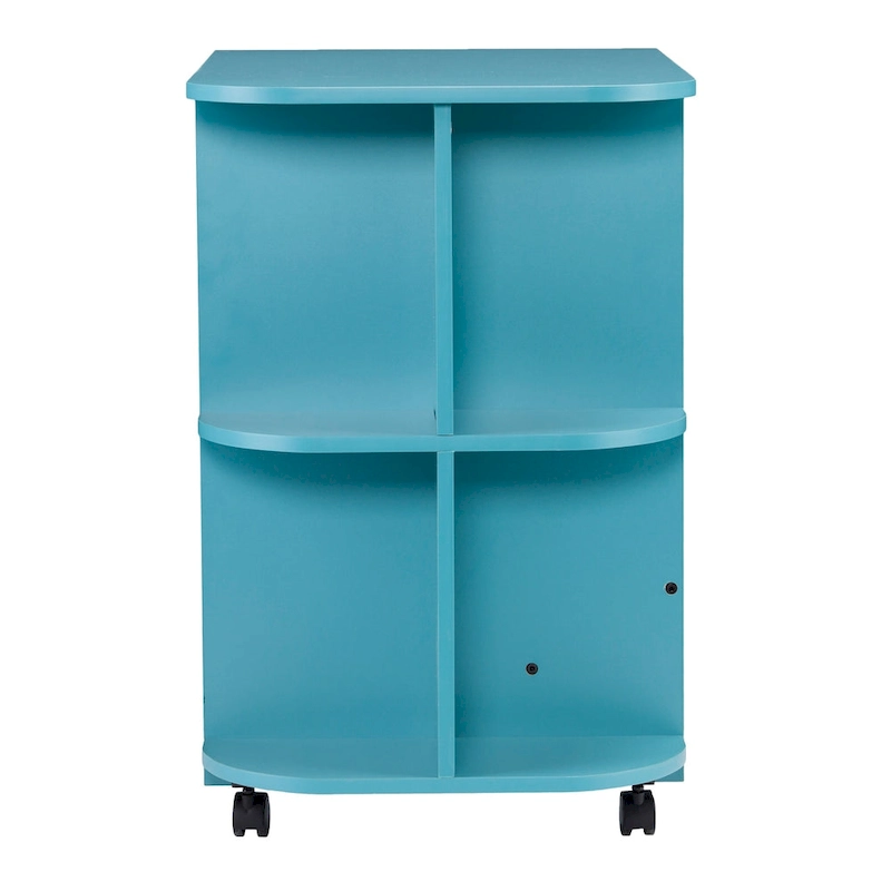 SEI Furniture Eastwick Expandable Rolling Sewing Table/Craft Station - Turquoise