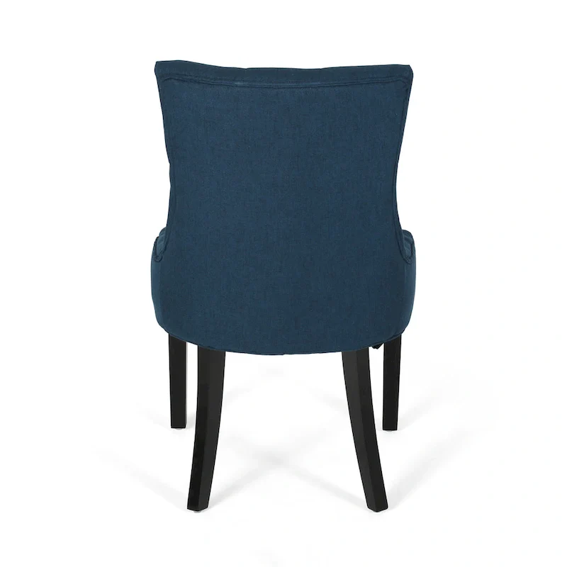 Set of 2 Fabric Upholstered Dining Chair with Tapered Legs