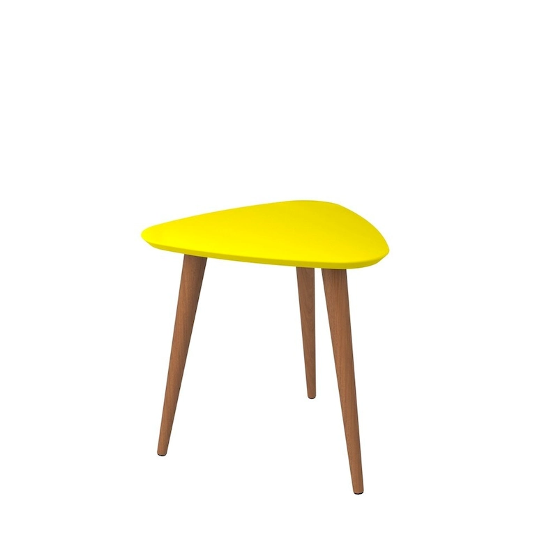Utopia 19.88 High Triangle End Table With Splayed Wooden Legs