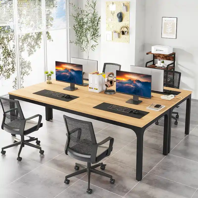 78.7 Inches Extra Long Computer Desk 2 Person Desk Large Writing Desk