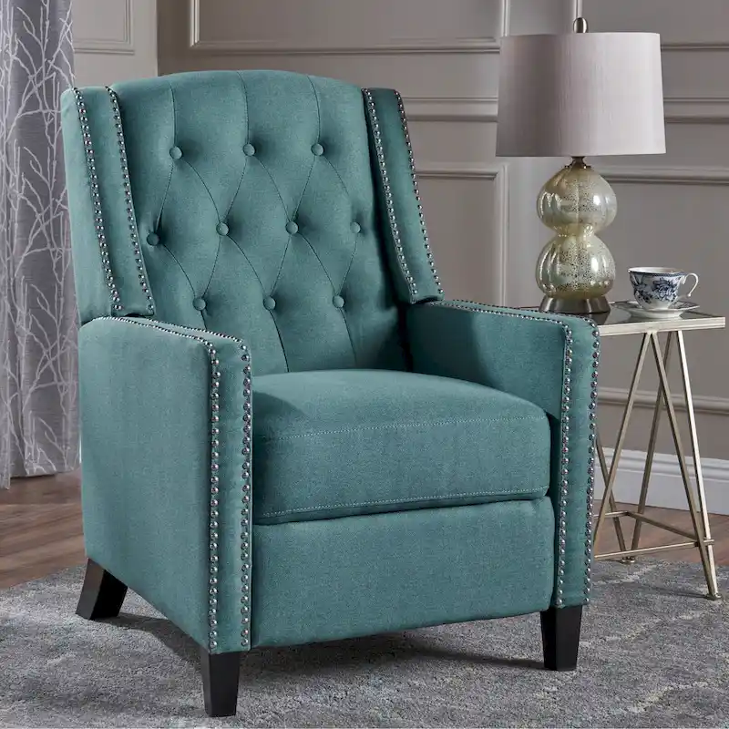 Izidro Tufted Fabric Recliner by Christopher Knight Home