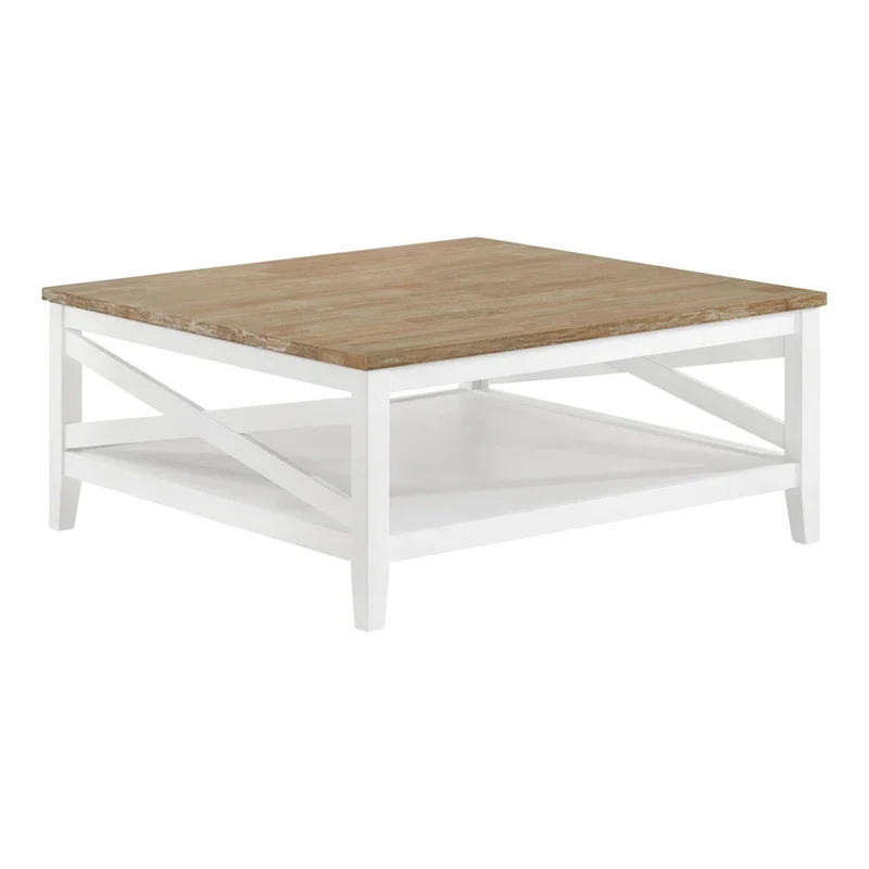 Briggston Brown and White Square Coffee Table