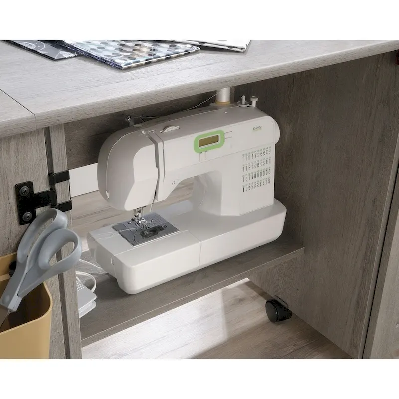 Sauder Select Collection Easy Rolling Sewing and Craft Table/Cart