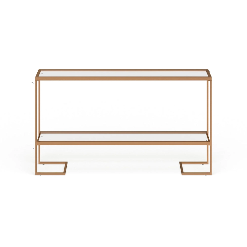 SEI Furniture Grant Glam Gold Matte Finish Console Table