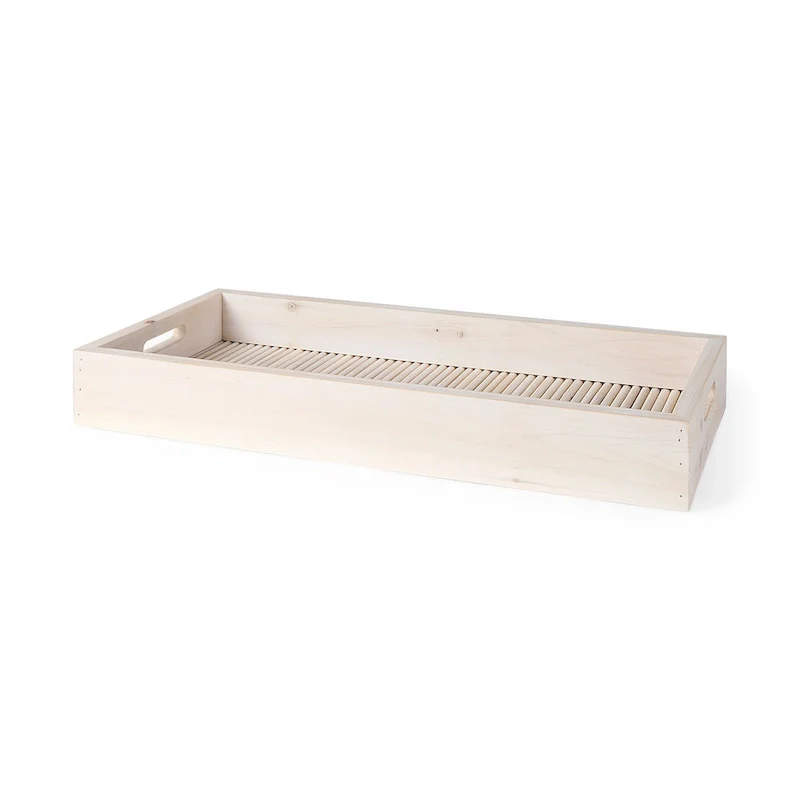 Horatio 28L x 12W Natural Wood Rectangular Serving Tray - 28.0L x 12.0W x 3.5H