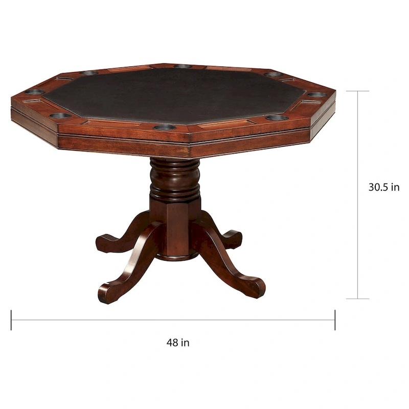 Gary Traditional Cherry Solid Wood Poker Table by Furniture of America
