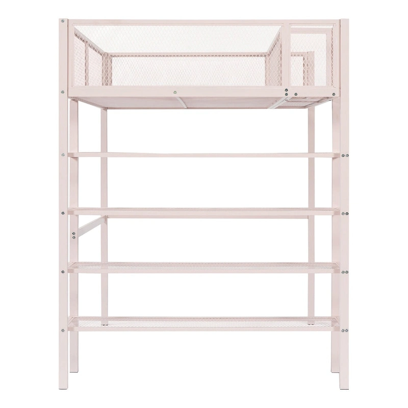 Pink Modern Style Multi-functional Loft Bed