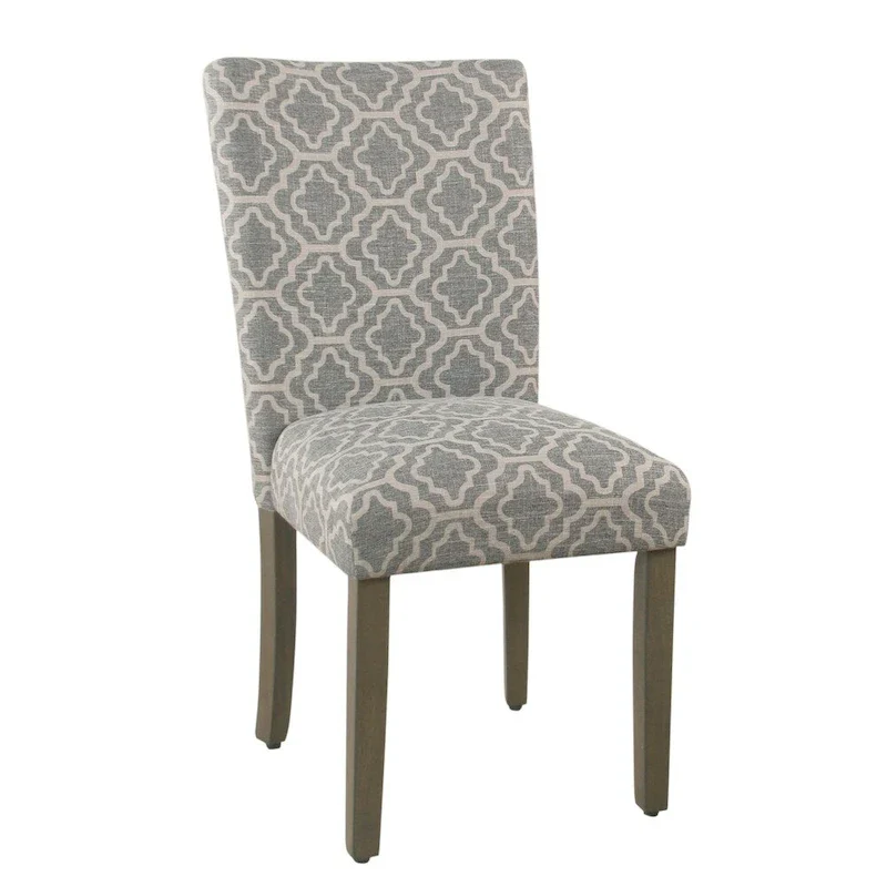 Ash Grey Geometric Dining Chair (Set of 2)