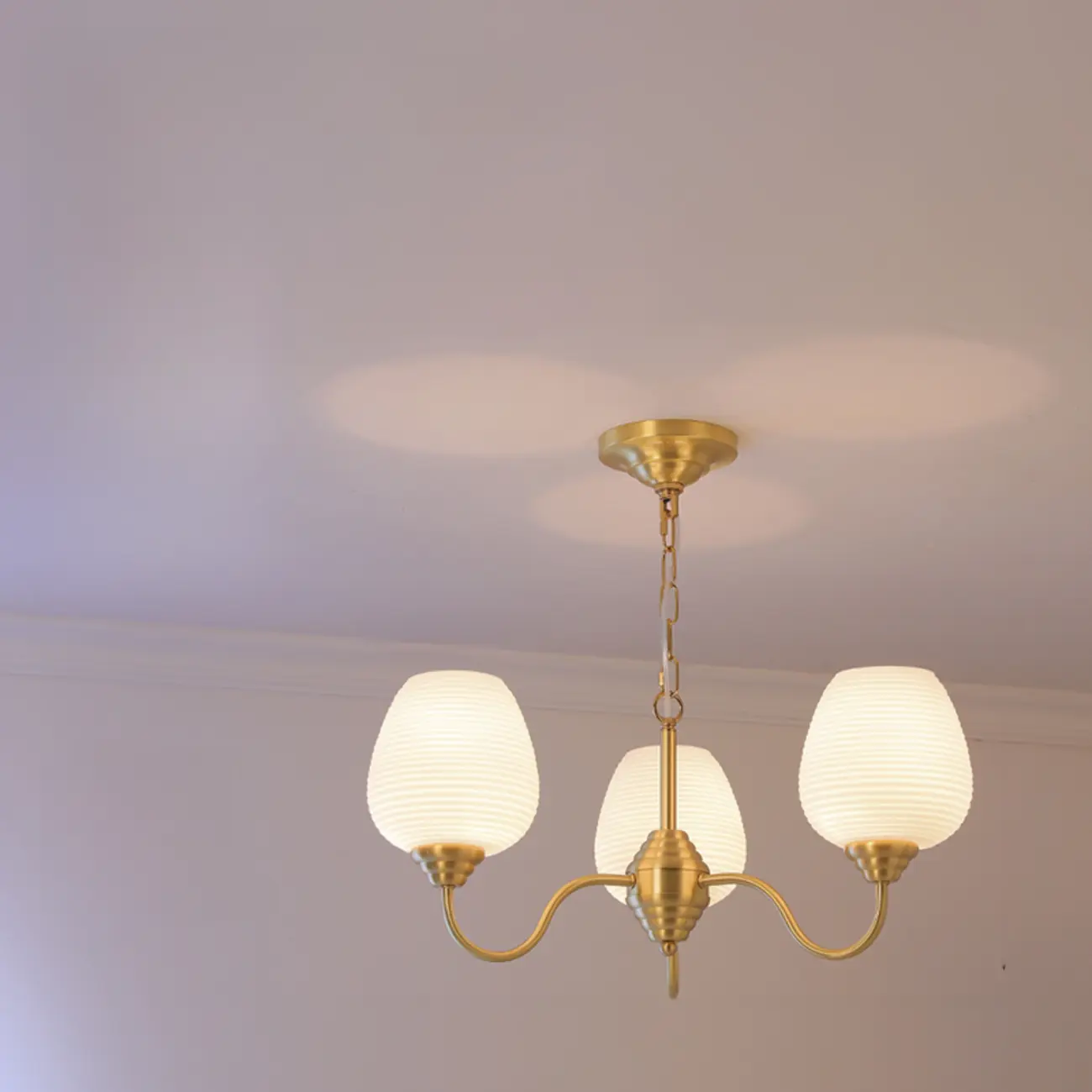 8-light Vintage Gold Brass Chandelier Adjustable Hanging Length