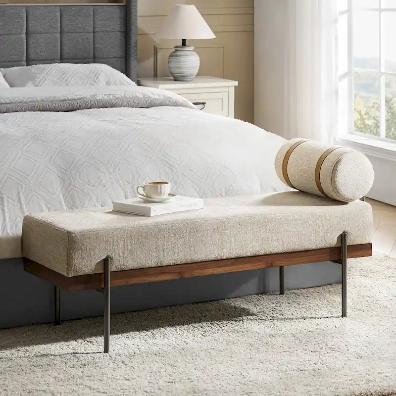 Damacio Entryway Bench with Removable Pillow