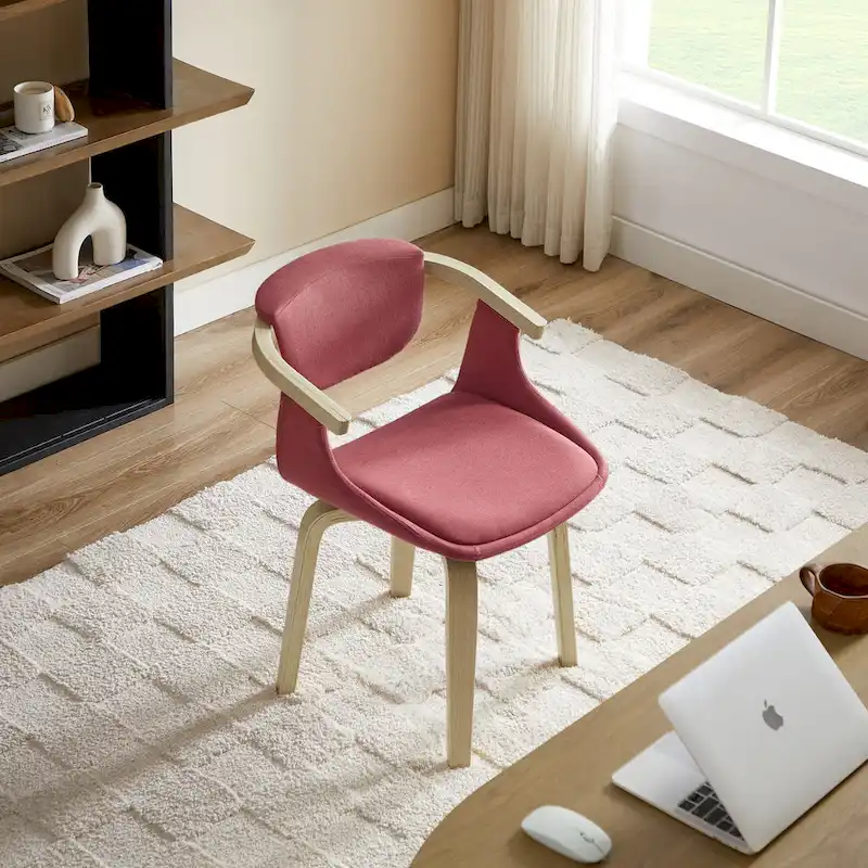 Art Leon Swivel Upholstered and Wood Accent Chair