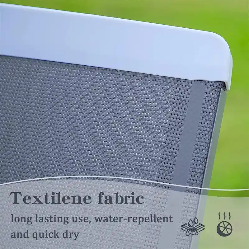 Adjustable Patio Aluminum Chaise Lounge Lounge Chairs with Arm