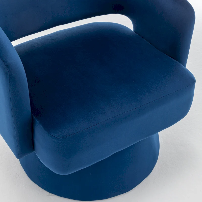 Velvet Swivel Barrel Chair
