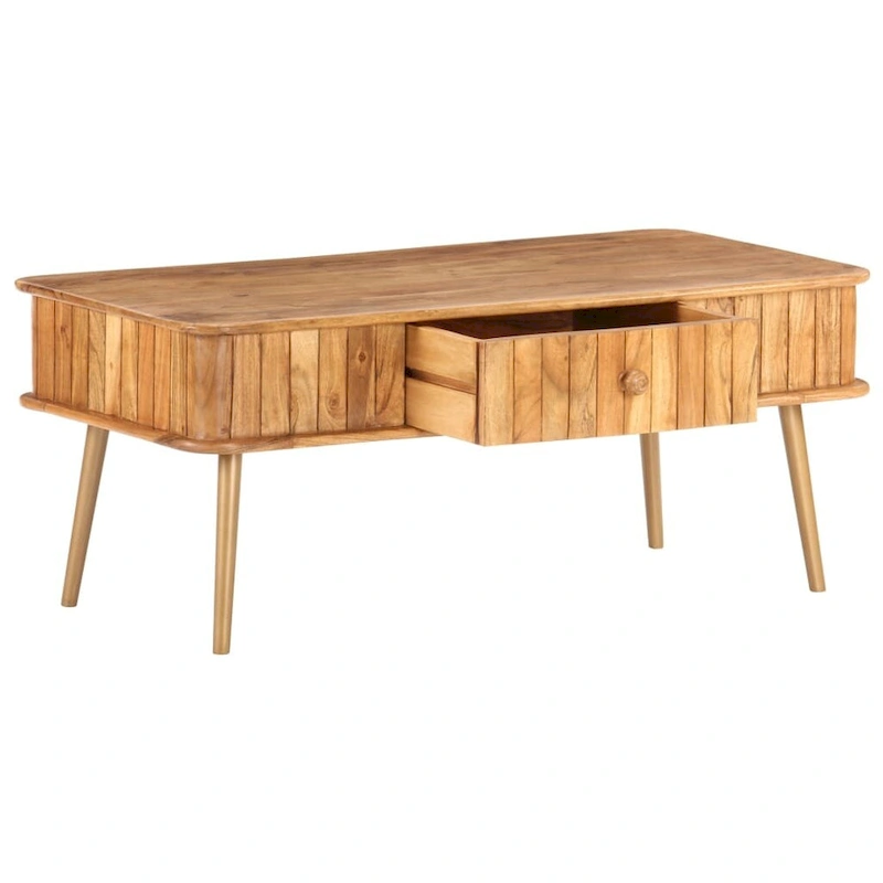vidaXL Coffee Table 39.4x19.7x15.7 Solid Acacia Wood