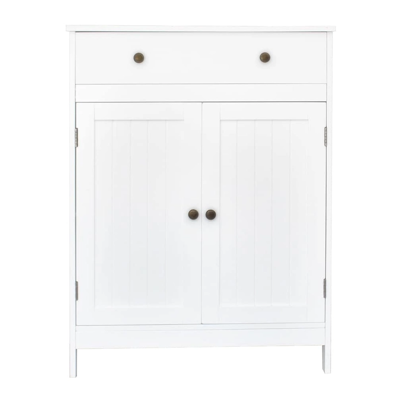 FCH Bathroom Freestanding Double Door Storage Cabinet