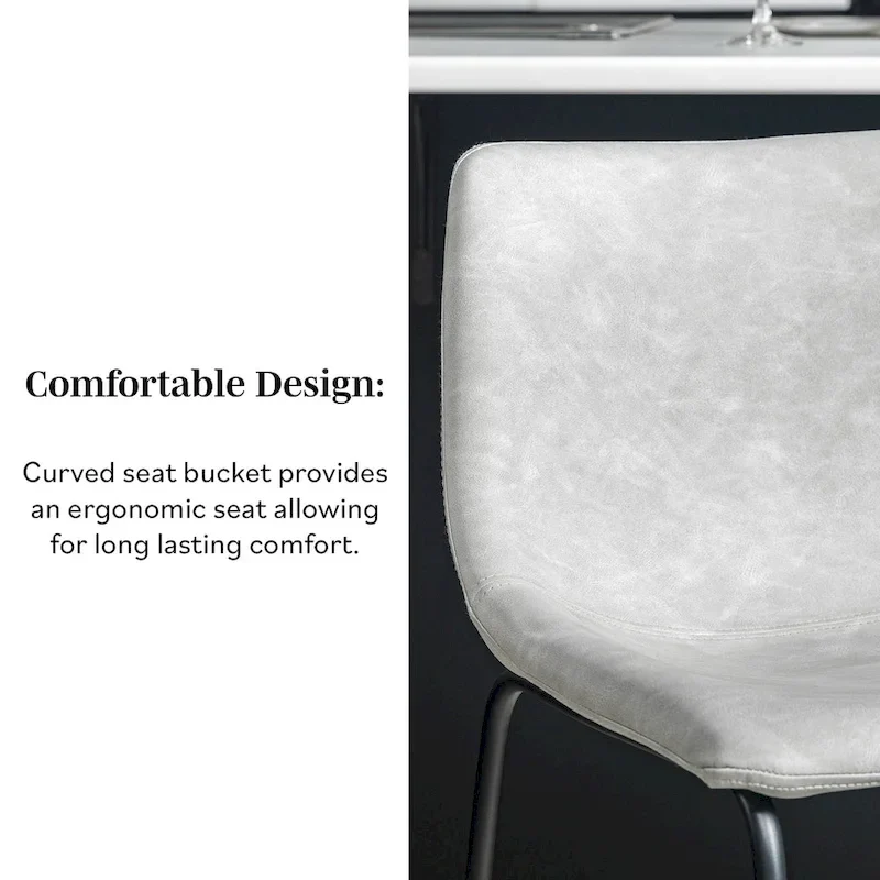 Middlebrook Prusiner 26-inch Faux Leather Counter Stool (Set of 2)