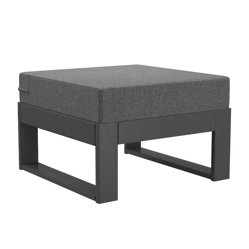Polytrends Endless Patio 5-Piece Deep Seating Set with Ottoman with Gray Frame