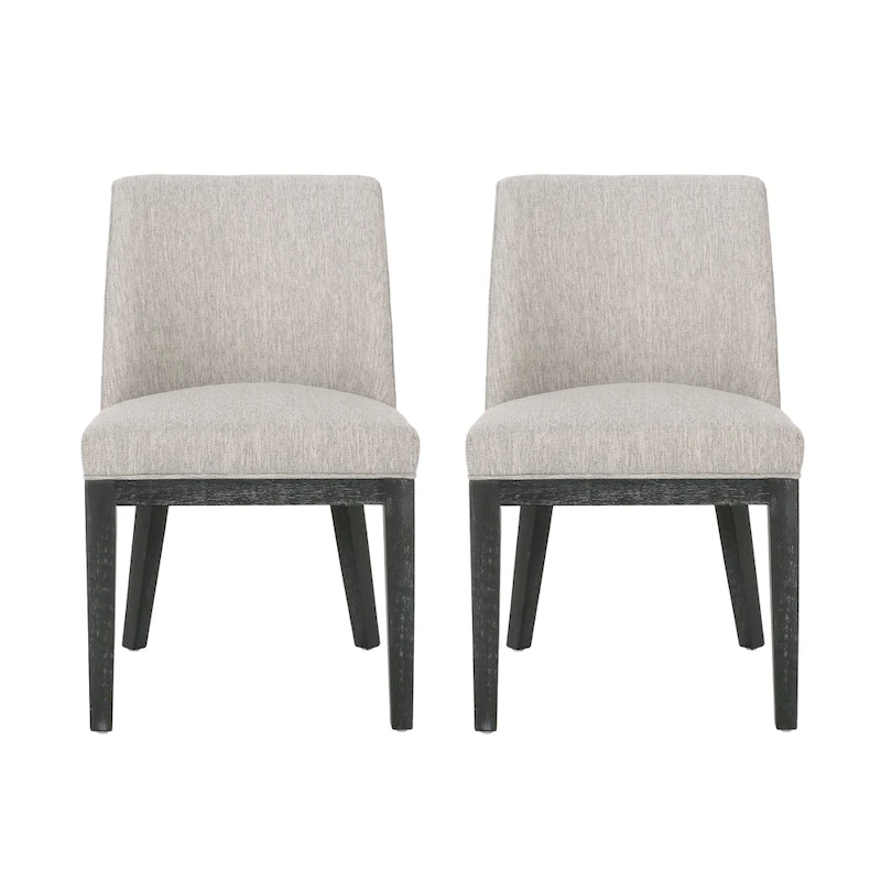 Camas Fabric Upholstered Wood Dining Chairs (Set of 2) by Christopher Knight Home