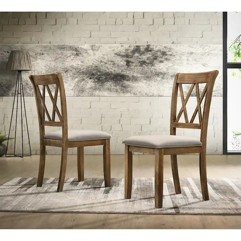 Fabric Upholstered Dining Chair Set of 2