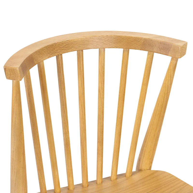 Poly & Bark Ligna Dining Chair - Spindled Bark with Solid Wood Frame