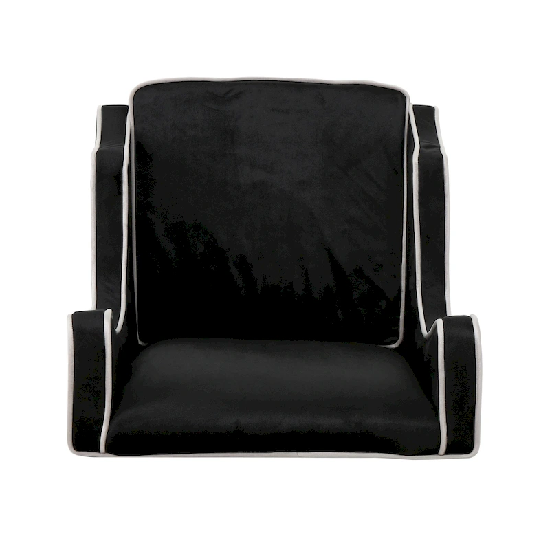 25.9 High Back Velvet Club Chair with Wide Backrest