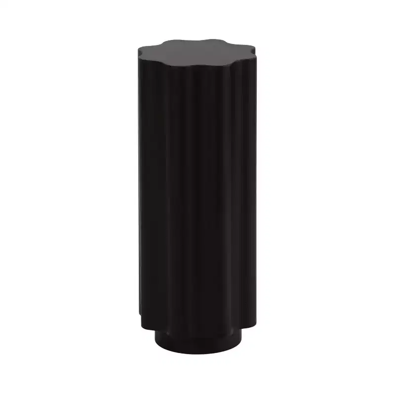 Kate and Laurel Pandey Wavy Drink Table Metal, 9x9x22, Black